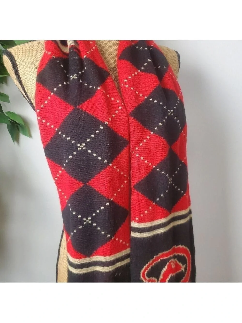 Arizona Diamondbacks MLB Baseball Argyle Knit Scarf Fan Gear